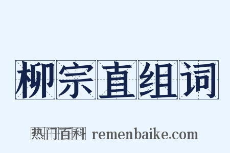 柳宗直组词是什么意思的图片